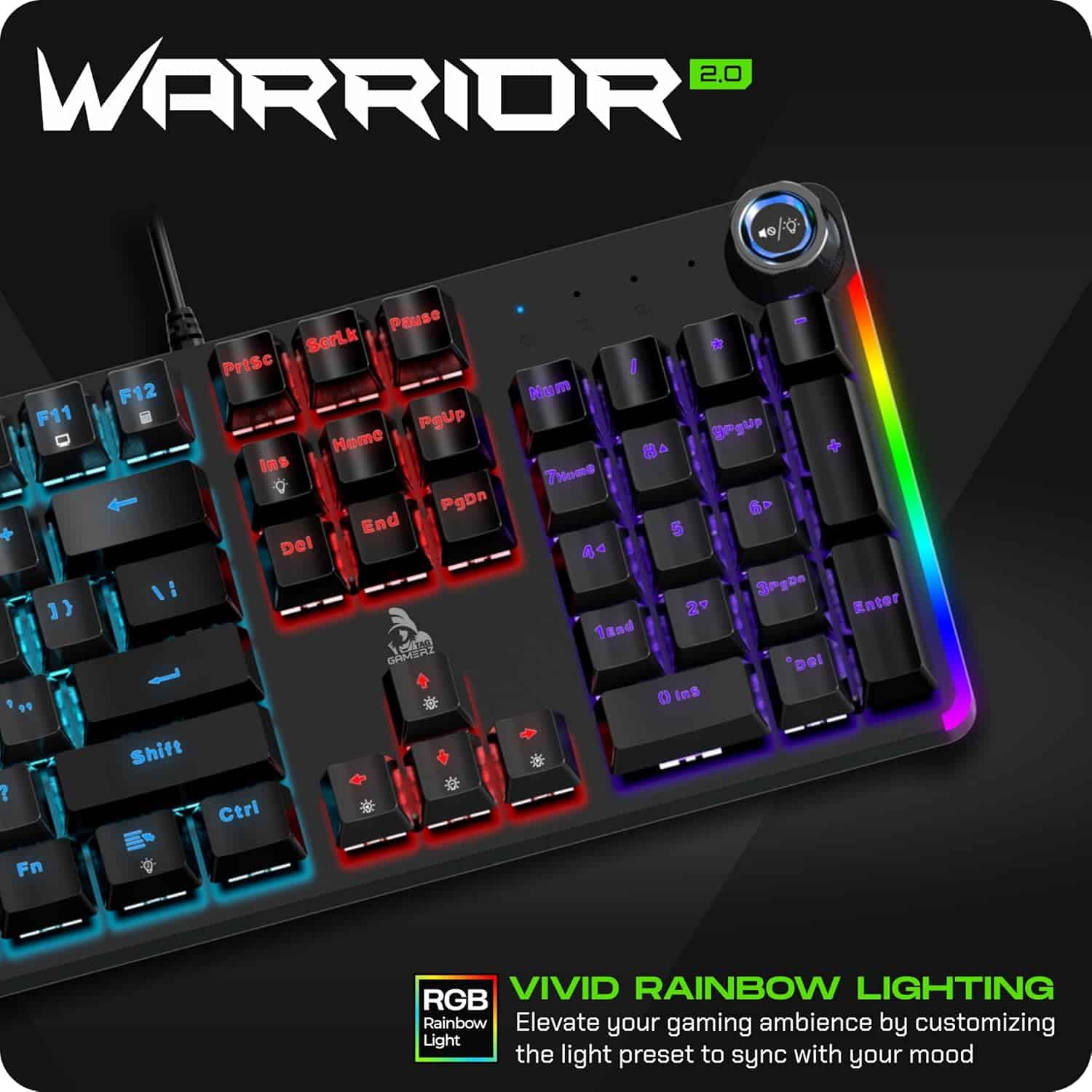 Buy TAG GAMERZ Warrior 2.0 Mechanical Gaming Keyboard (Blue Switches) (Black)