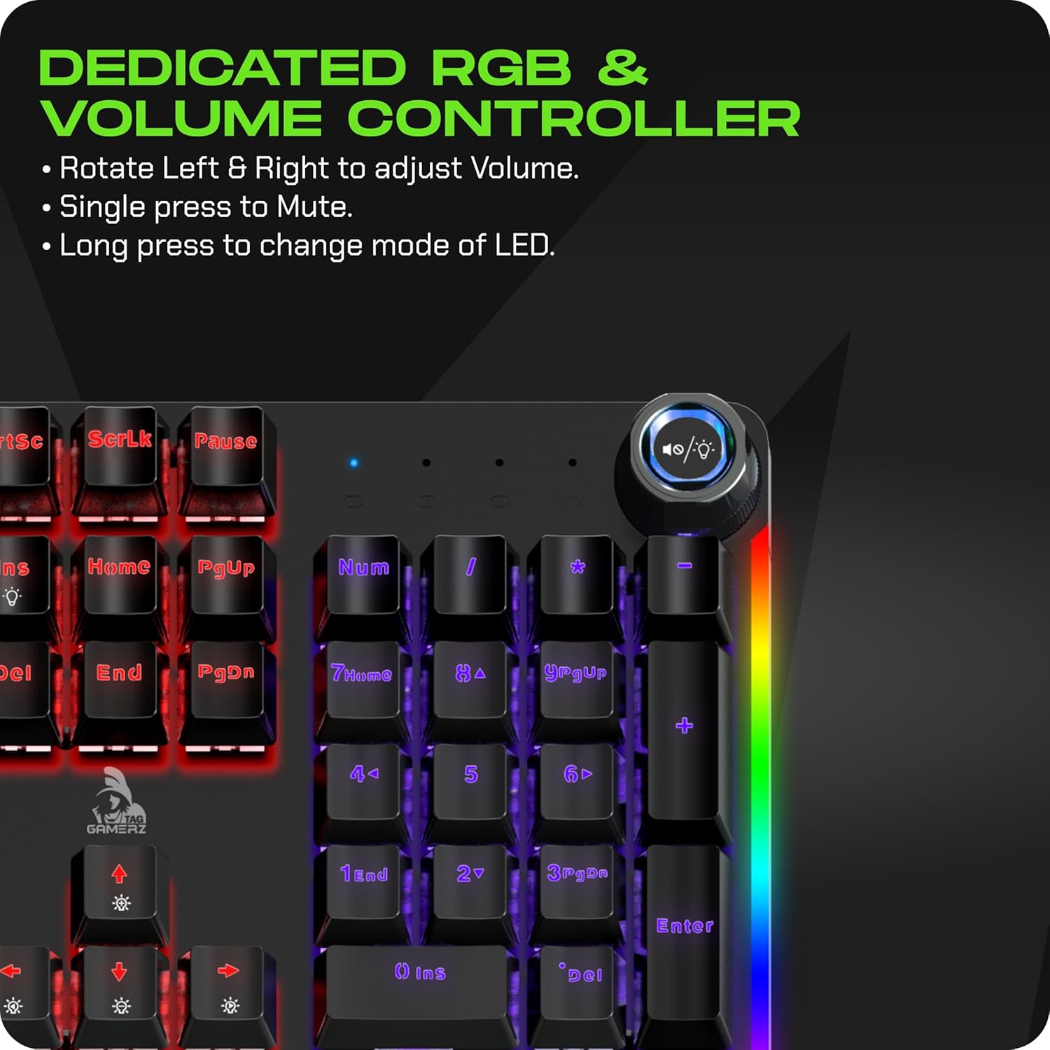TAG GAMERZ Warrior 2.0 Mechanical Gaming Keyboard (Blue Switches) (Black) modxcomputers