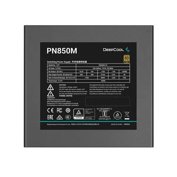 Buy DeepCool PN850M ATX 3.1 850 Watt 80 Plus Gold Fully Modular Power Supply