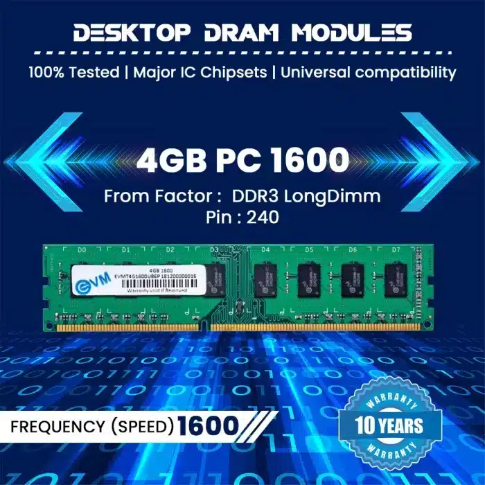 EVM 4GB 1600MHz (DDR3) RAM