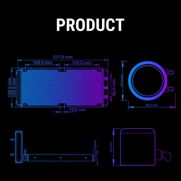 Ant Esports ICE Chroma 240 ARGB (Black) AIO Liquid Cooler image 8