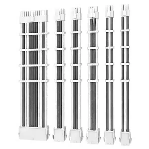 Antec Sleeved Extension PSU Cable Kit (Grey-White) Custom Cables