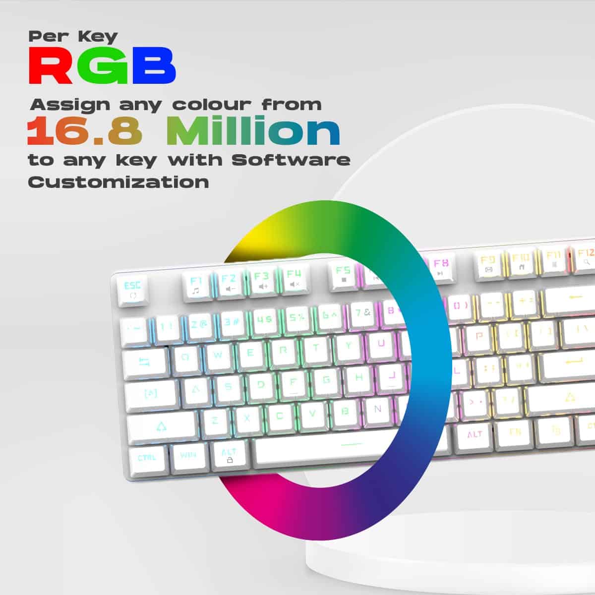 Buy Cosmic Byte Firefly TKL Per Key RGB (CB-GK-37) (White) Red Switches Mechanical Keyboard