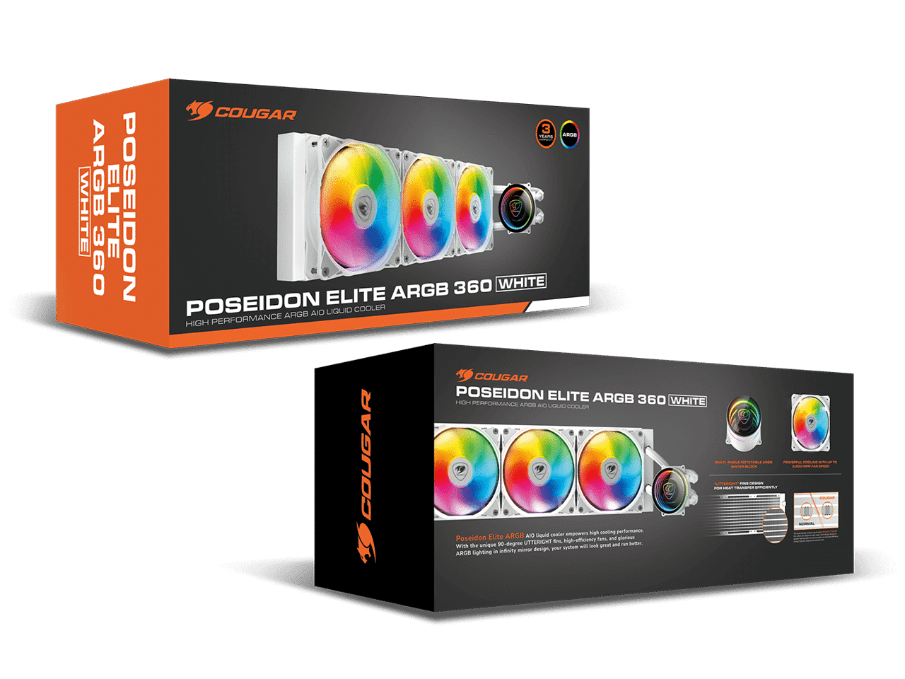 Cougar Poseidon Elite ARGB 360 (White) AIO Liquid Cooler-img(6)