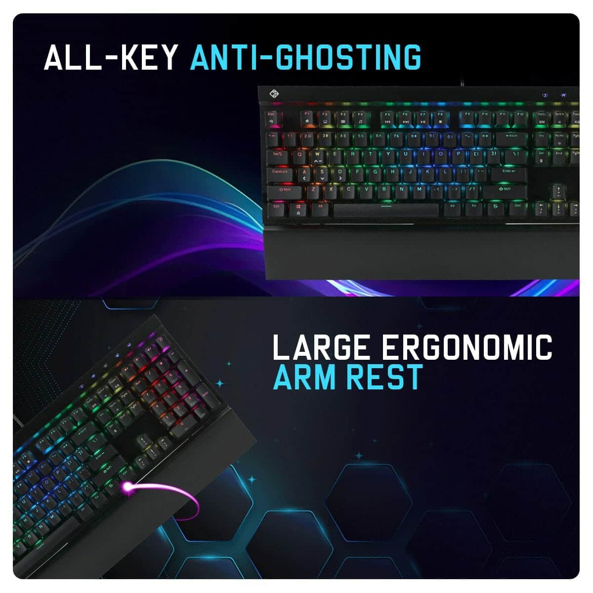 Buy Cosmic Byte Black Eye Pro Per Key RGB (CB-GK-29) Blue Switches Mechanical Keyboard