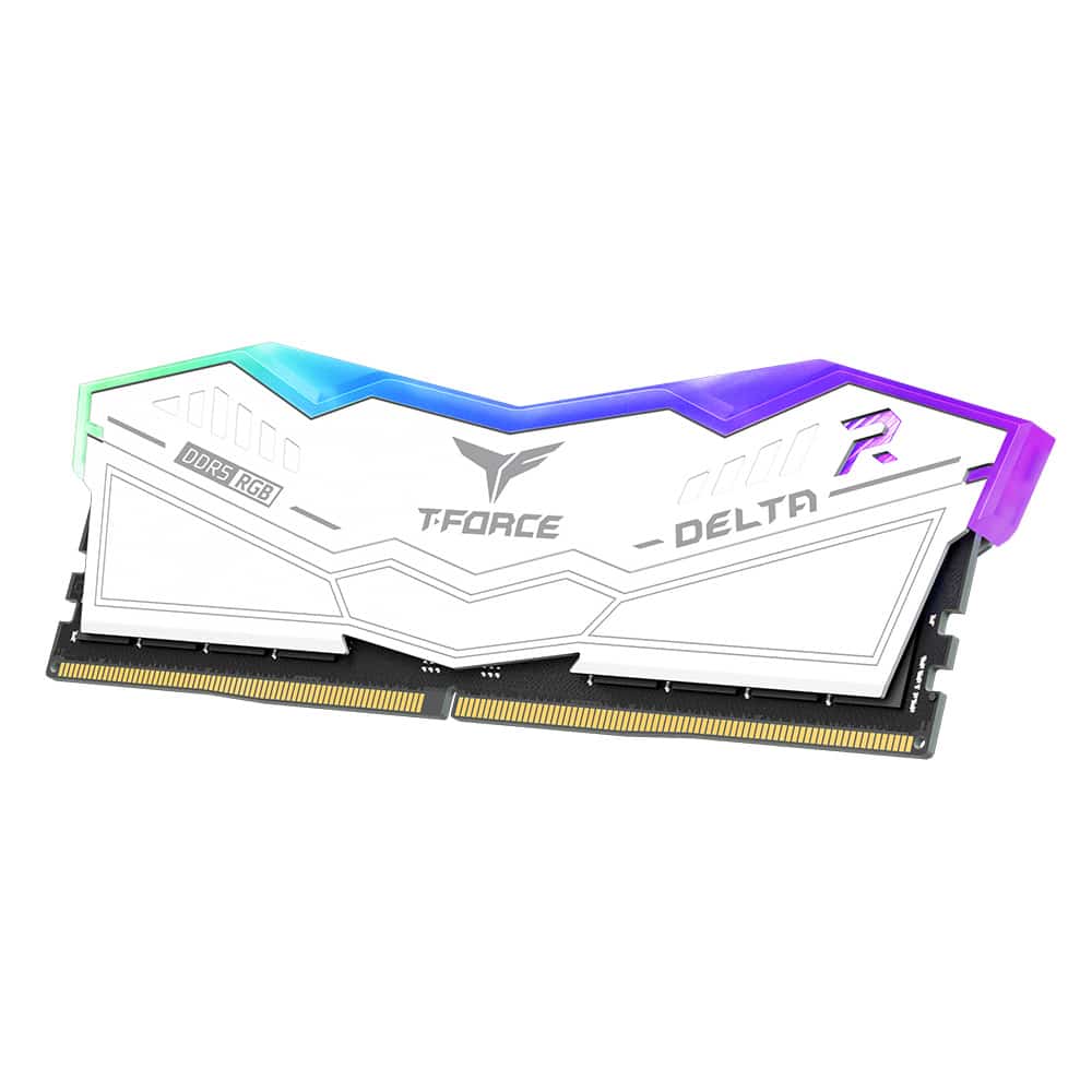 TeamGroup T-Force Delta RGB 32GB (32GBx1) DDR5 CL38 6000MHz RAM (White)-img(2)
