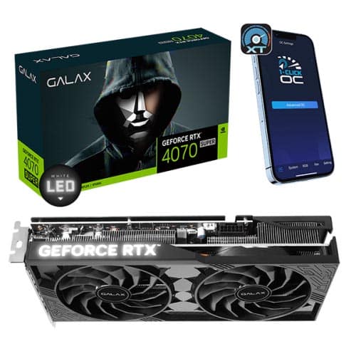 Galax RTX 4070 SUPER 2X (1-Click OC) 12GB Graphics Card