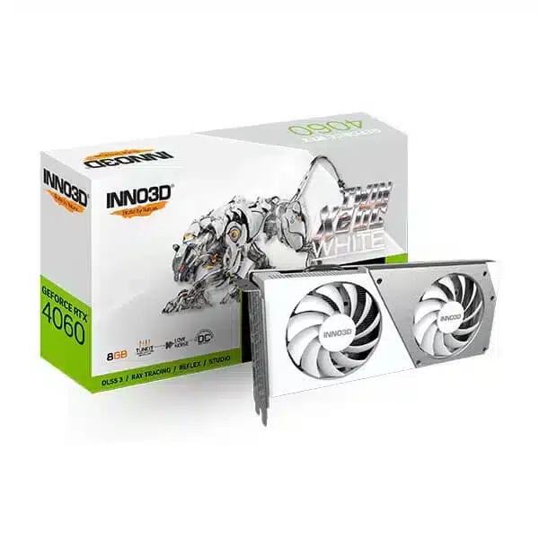 Inno3D RTX 4060 Twin X2 OC 8GB (WHITE) Graphics Card