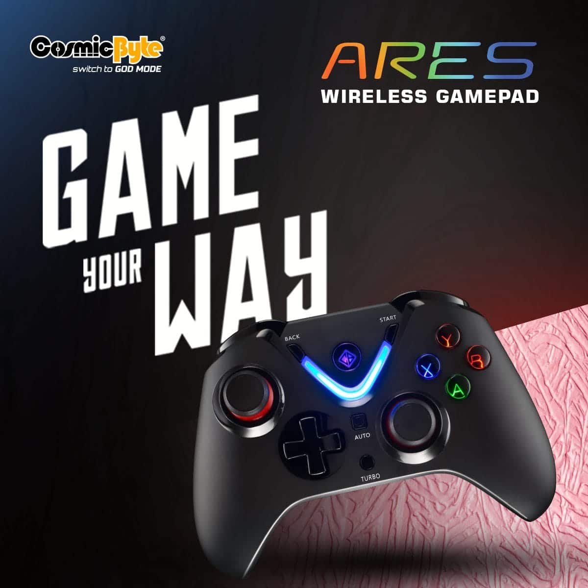 Buy Cosmic Byte ARES Wireless (Black) Controller