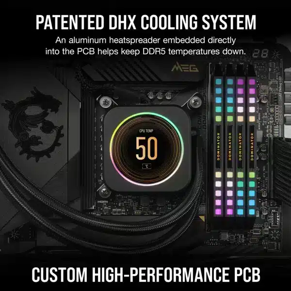 Corsair Dominator Platinum RGB 32GB (16GBx2) DDR5 6200MHz (Black) DDR5 RAM Memory-img(5)