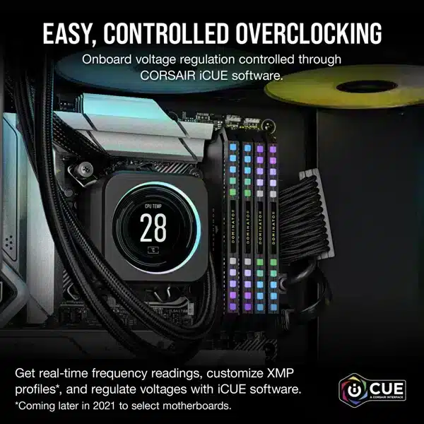 Corsair Dominator Platinum RGB 32GB (16GBx2) DDR5 6200MHz (Black) DDR5 RAM Memory-img(6)