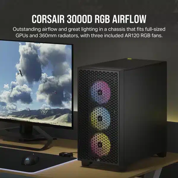 Corsair 3000D RGB Airflow (Black) Cabinet-img(2)