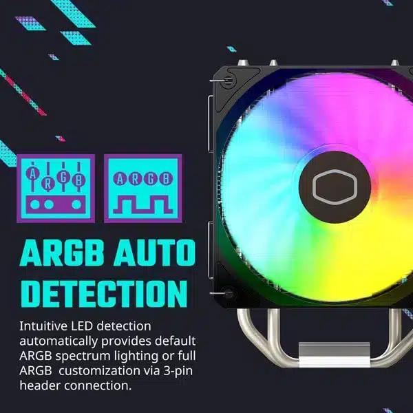 Cooler Master Hyper 212 Spectrum V3 ARGB (Black) CPU Air Cooler image 9