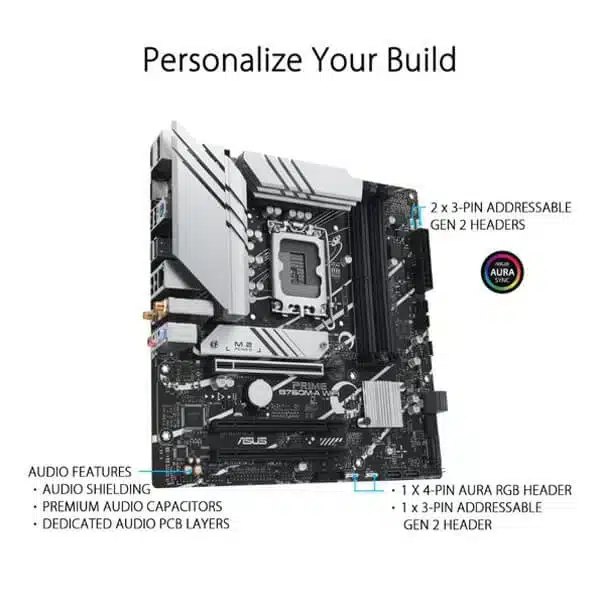 ASUS PRIME B760M-A WIFI (DDR5) Intel Motherboard Prime