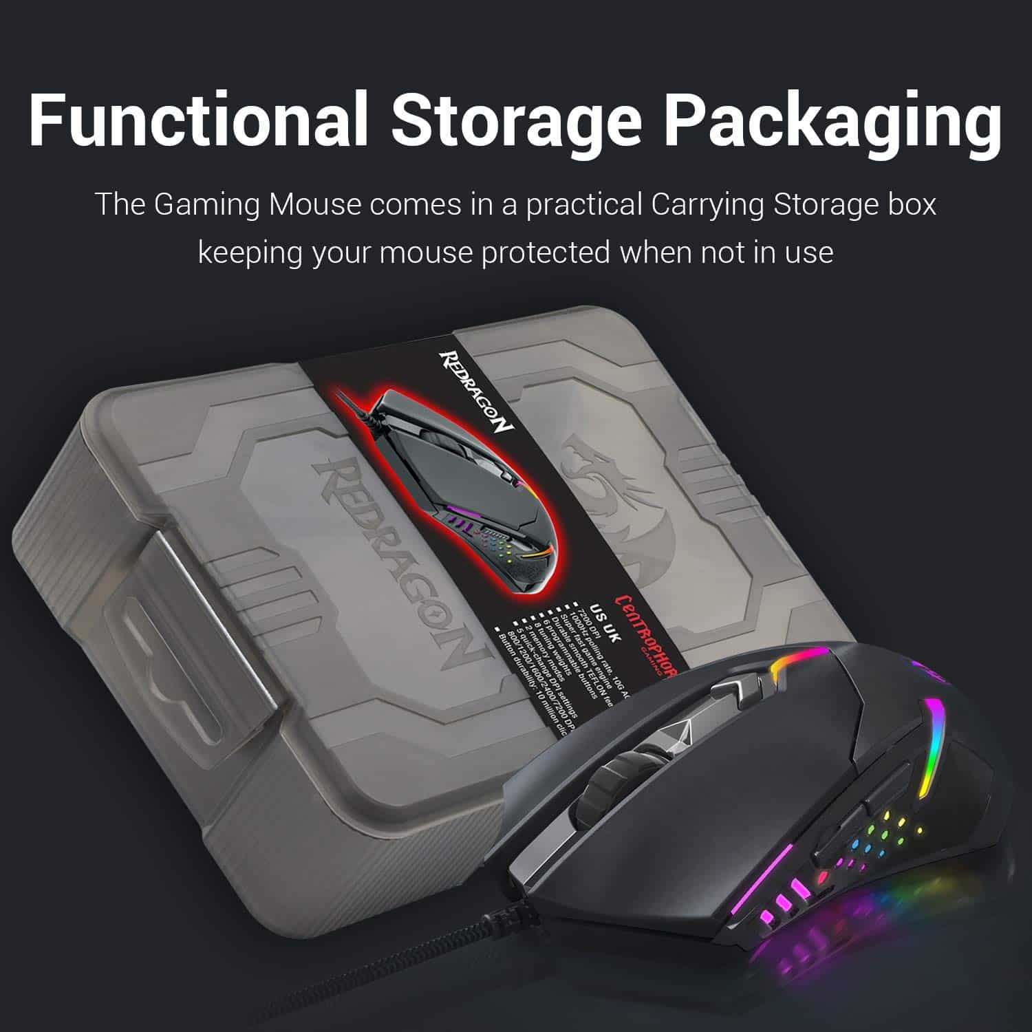 Redragon M601 RGB Blacklit 7200 DPI USB Gaming Mouse image 8