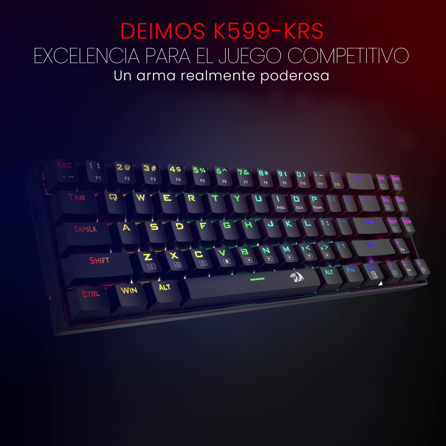 Redragon K599 Diemos RGB LED Backlit Mechanical Gaming Keyboard (Black)
