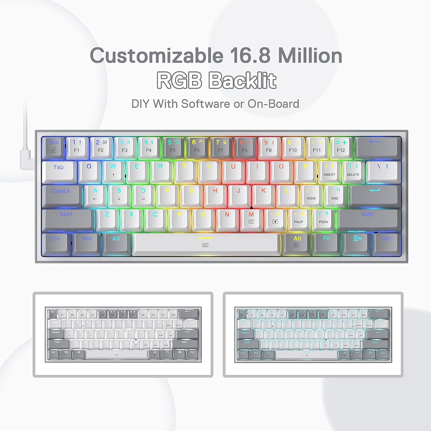 Redragon K617 Fizz 60% Wired RGB Gaming Keyboard image 7