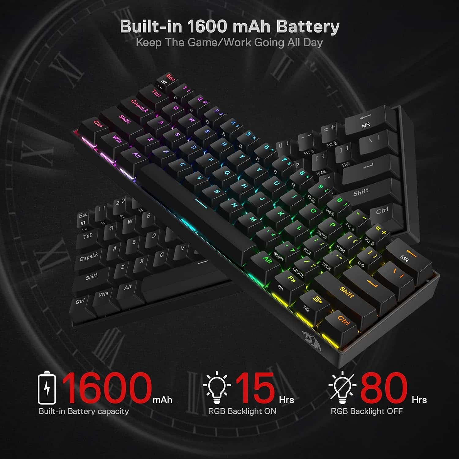 Redragon K530 Pro Draconic 60% Wireless RGB Mechanical Keyboard image 7