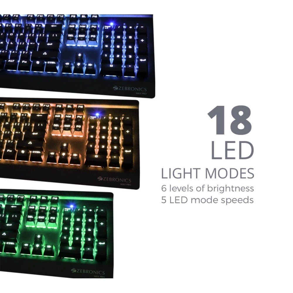 Zebronics Zeb-Max Pro Mechanical Gaming Full Size Keyboard image 7