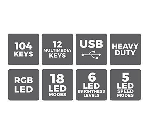 Zebronics Zeb-Max Pro Mechanical Gaming Full Size Keyboard modxcomputers