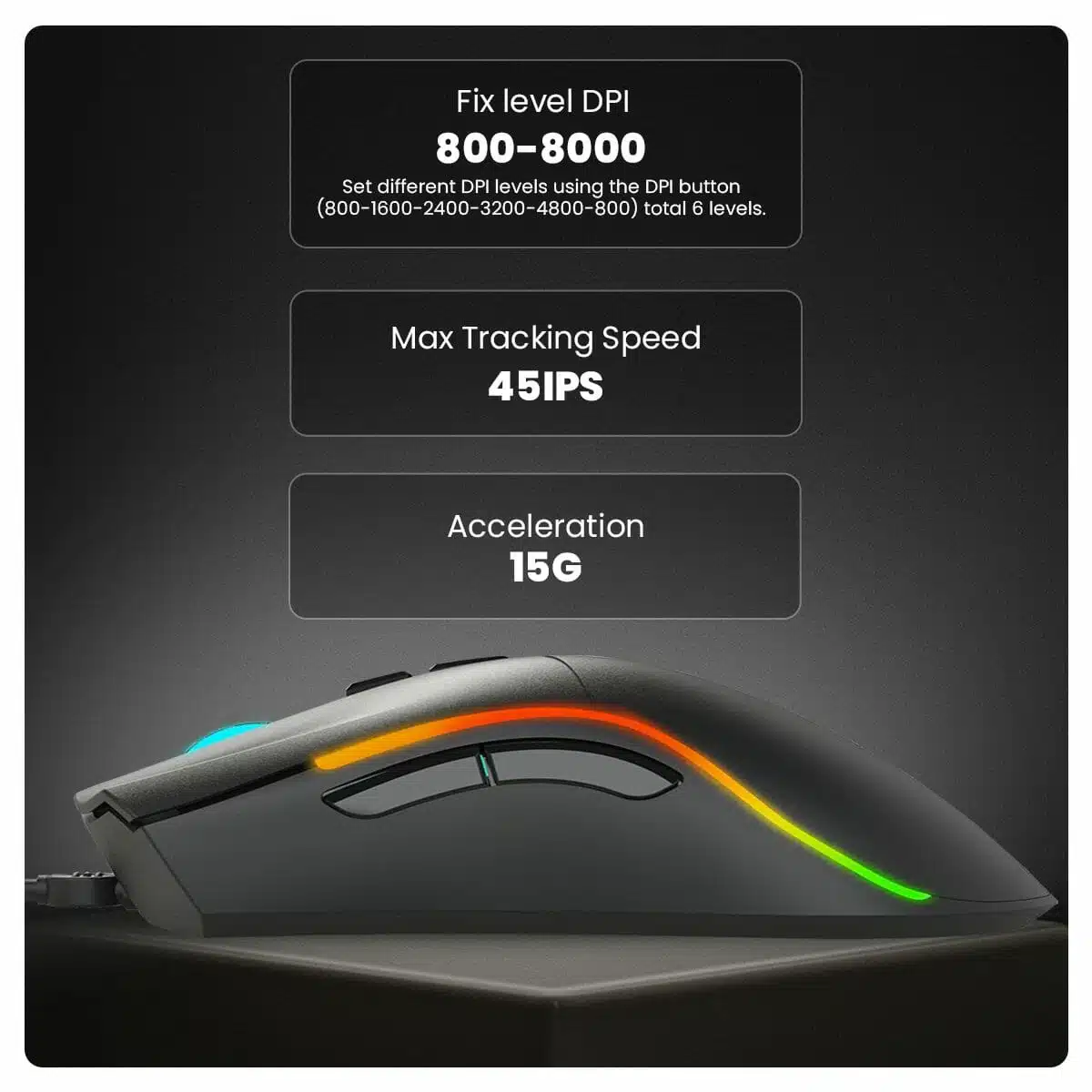 Cosmic Byte Hellfire RGB Wireless + Wired Dual Mode Gaming Mouse modxcomputers