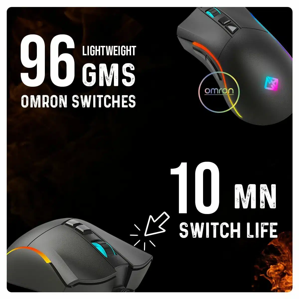 Buy Cosmic Byte Hellfire RGB Wireless + Wired Dual Mode Gaming Mouse