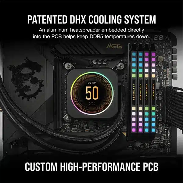 Corsair Dominator Platinum RGB 64GB (32GBx2) DDR5 5600MHz (Black) DDR5 RAM Memory-img(7)