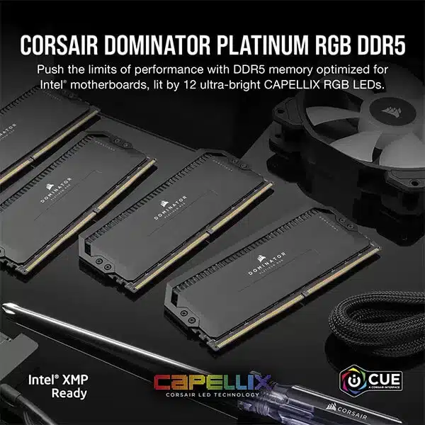 Corsair Dominator Platinum RGB 64GB (32GBx2) DDR5 5600MHz (Black) DDR5 RAM Memory-img(10)