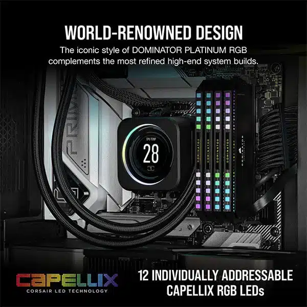 Corsair Dominator Platinum RGB 64GB (32GBx2) DDR5 5600MHz (Black) DDR5 RAM Memory-img(9)