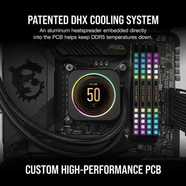 Corsair Dominator Platinum RGB 32GB (16GBx2) DDR5 6400MHz (Black) DDR5 RAM Memory-img(2)