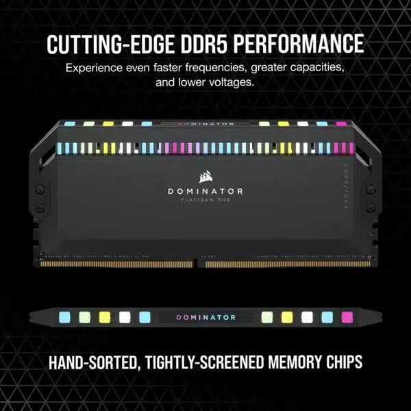 Corsair Dominator Platinum RGB 32GB (16GBx2) DDR5 6400MHz (Black) DDR5 RAM Memory-img(6)