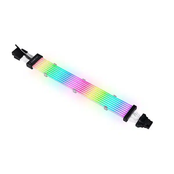 Lian Li Strimer Plus V2 8-Pin ARGB GPU Extension Cable For RTX 40 Series (12+4 Pin to 12+4 pin, 8 Light Guide) Custom Cables