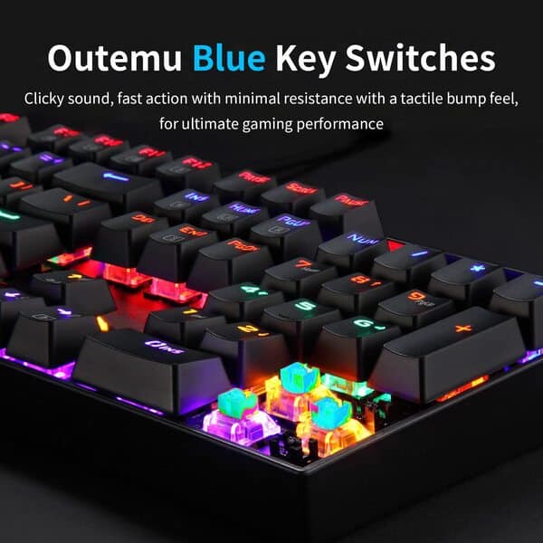 Redragon Mitra K551 RGB Mechanical Gaming Keyboard Black (Blue Switch)
