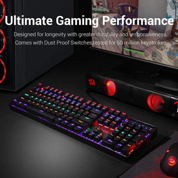 Redragon Mitra K551 RGB Mechanical Gaming Keyboard Black (Blue Switch) image 6