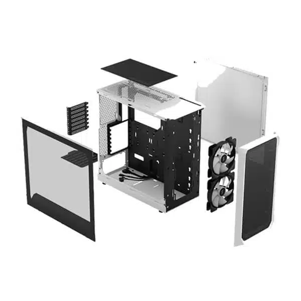Fractal Design Focus 2 Mesh RGB TG Clear Tint (White) image 9