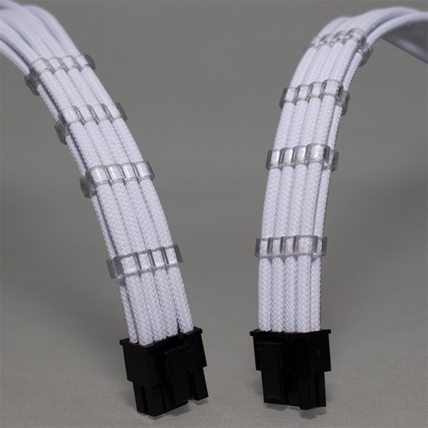 Sensei Mods Custom Sleeved Cables Extension ?�Purity White Sensei