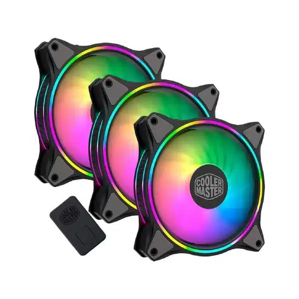 Cooler Master MasterFan MF120 Halo ARGB Cabinet Fan (Triple Pack) (Black)