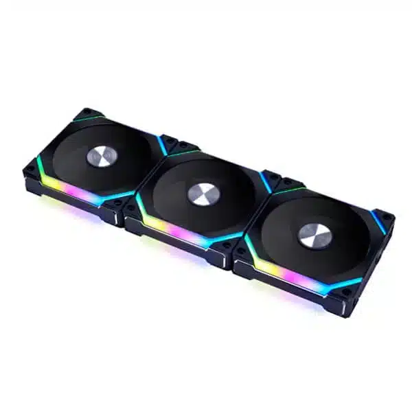 Lian Li UNI Fan SL V2 120 ARGB Cabinet Fan With Controller - Black (Triple Pack)