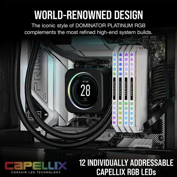 Corsair Dominator Platinum RGB 32GB (16GBx2) DDR5 5600MHz (White)