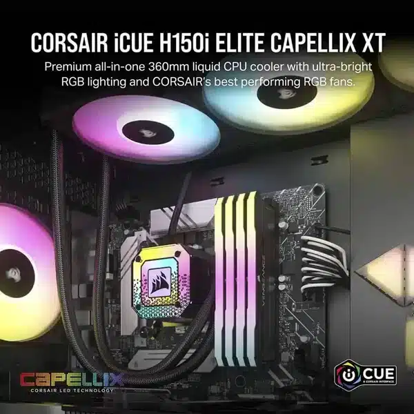 Corsair ICUE H150i Elite Capellix XT (Black) iCUE