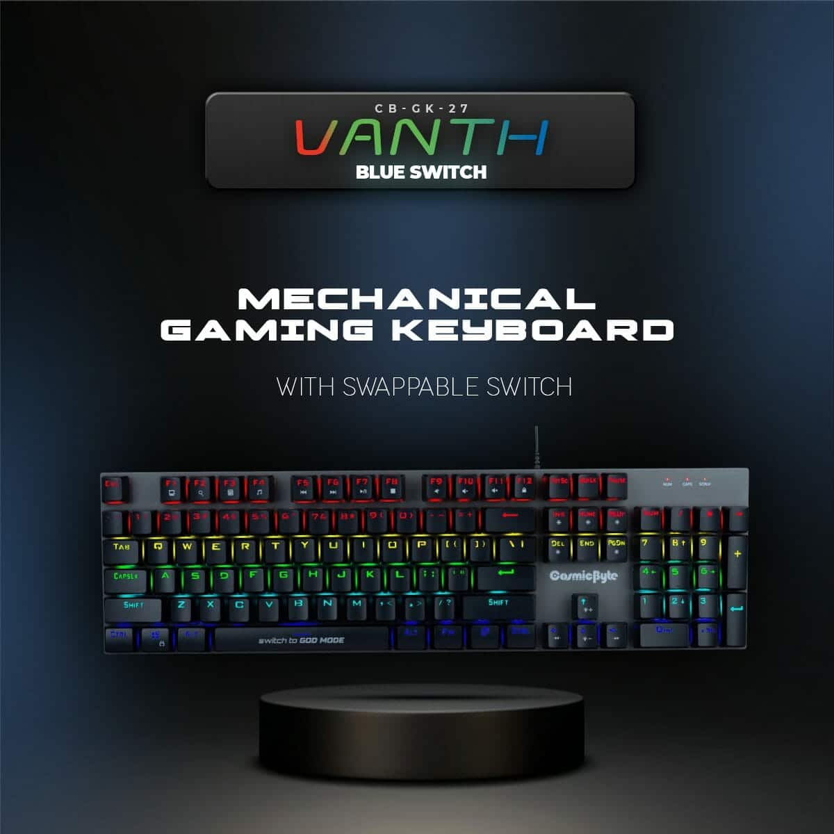 Cosmic Byte Vanth (CB-GK-27) Blue Switches Mechanical Keyboard-img(3)