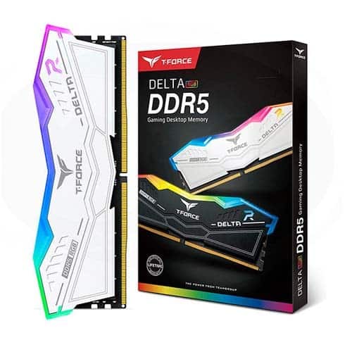 TeamGroup T-Force Delta RGB 16GB (16GBx1) DDR5 CL38 6000MHz (White)
