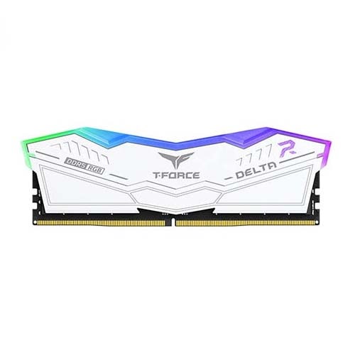 TeamGroup T-Force Delta RGB 16GB (16GBx1) DDR5 CL36 5600MHz RAM (White)