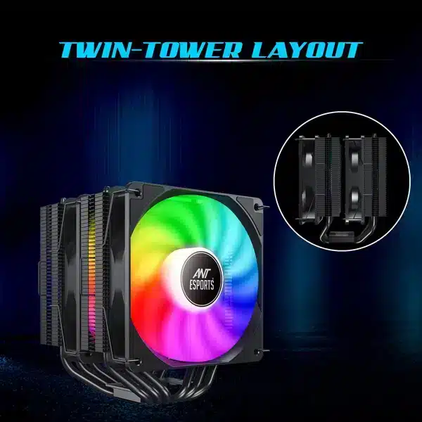 Ant Esports ICE-C621 ARGB Dual Tower (Black) image 9