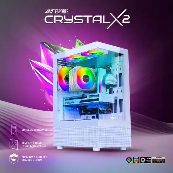 Ant Esports Crystal X2 ARGB (White) image 8
