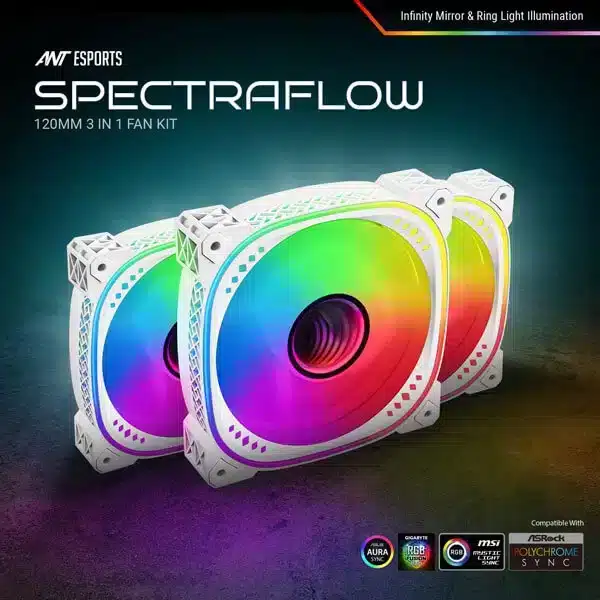 Ant Esports Spectraflow ARGB (Triple Pack) (White)-img(3)