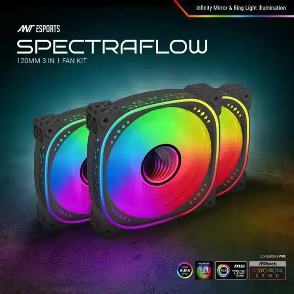 Ant Esports Spectraflow ARGB (Triple Pack) (Black)-img(3)