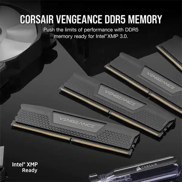 CORSAIR ddr5メモリー 32GB VENGEANCE® RGB 32GB (2x16GB) DDR5 DRAM 5600MHz C40 Memory Kit — Black