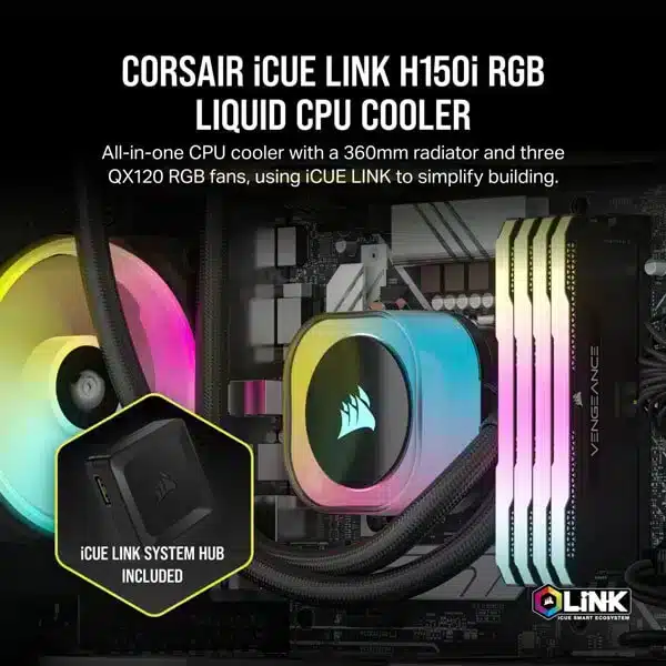 Corsair iCUE LINK H150i RGB (Black)-img(3)