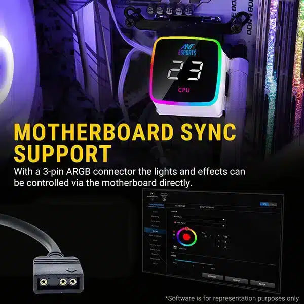 Ant Esports ICE-Glow 240 ARGB (White) image 9